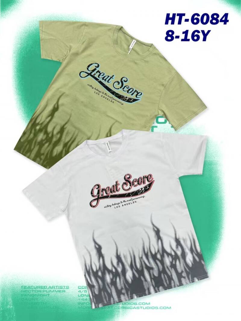 Bluzka chłopięcy. Roz 8-16. 1 Kolor Paczka 5 szt. 1